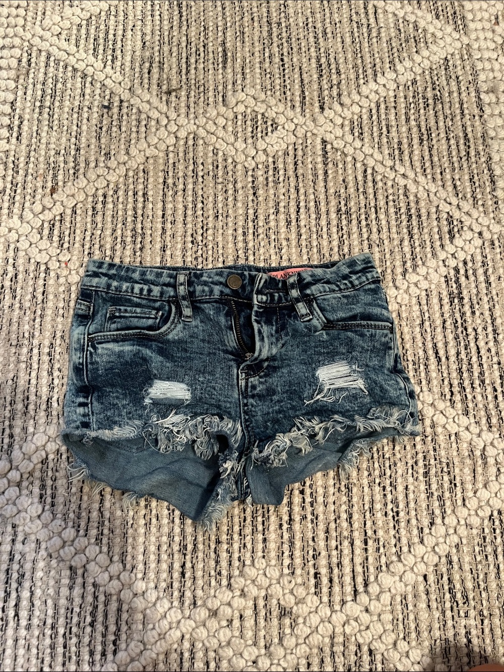 Women's Distressed Denim Shorts - Blue